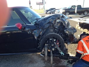 Passenger side damage