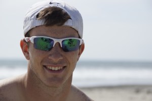 Blake enjoying his final days at the beach