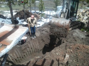New septic dig