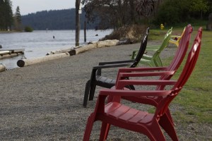Idyllic setting on the Spokane River