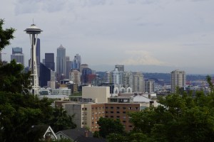 View of Seattle with Mt Rainer in the background