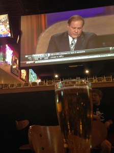 Drinking a draft while watching the draft